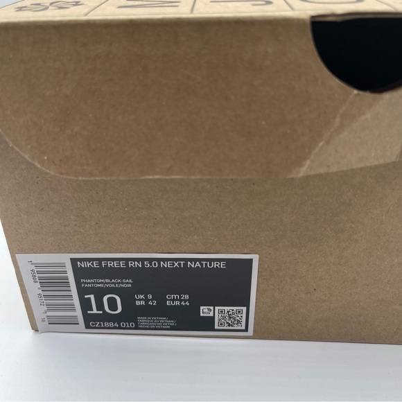 NIKE FREE RUN 5.0 PHANTOM SAIL RUNNING SHOES CZ1884-010 MEN’S SIZE 10 - Picture 8 of 8